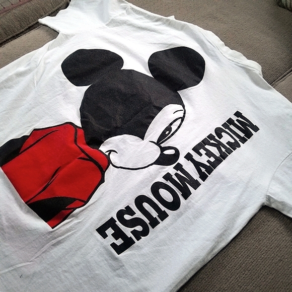 Vintage 1980's Mickey Mouse Shirt, Oversized, Disney World Screen Printed Tee - Picture 6 of 10